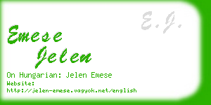 emese jelen business card